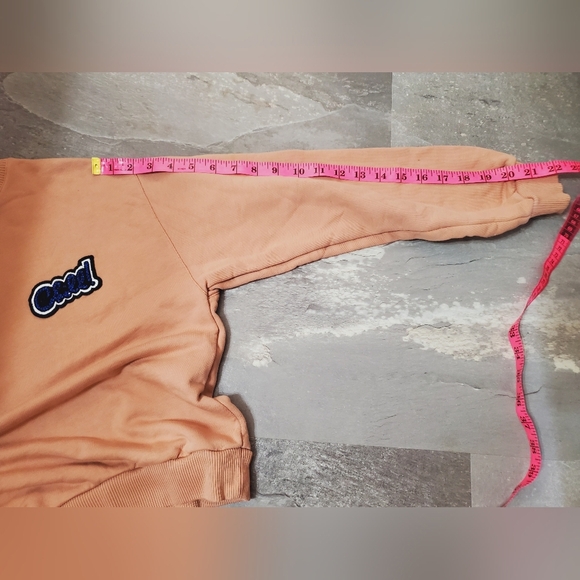 Essentiel Antwerp "Chill!" Long Sleeves Sweater. Pinkish Nude. Beaded Logo. S. - Picture 4 of 9